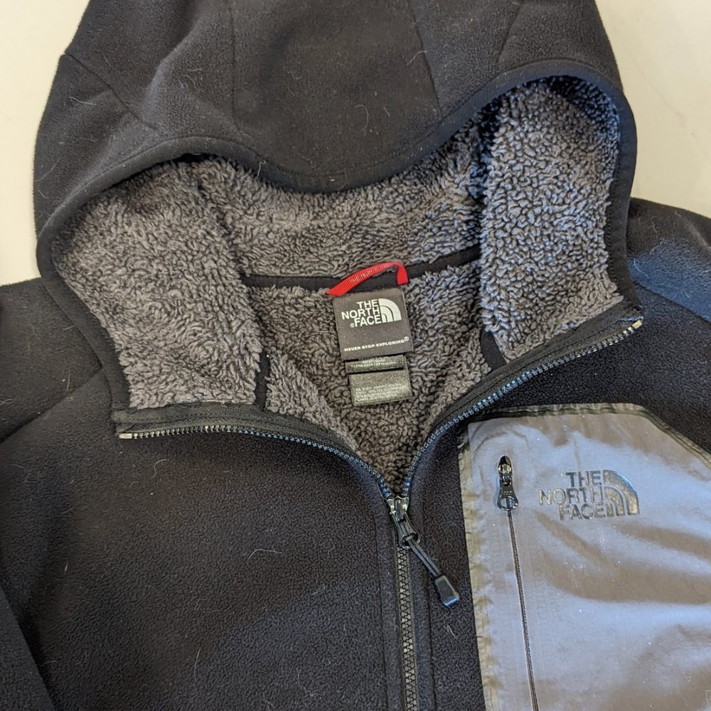 The North Face Black Zip-Up Hoodie Fleece Jacket | Size XL
